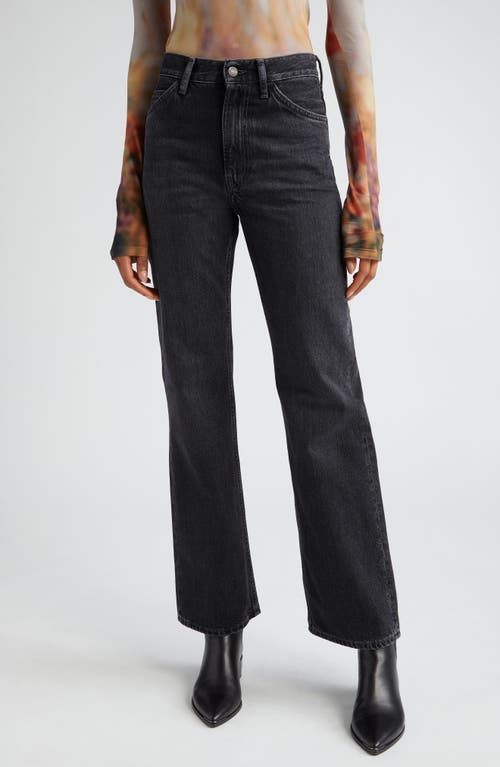 Acne Studios 1977 High Waist Slim Bootcut Jeans Black at Nordstrom, X