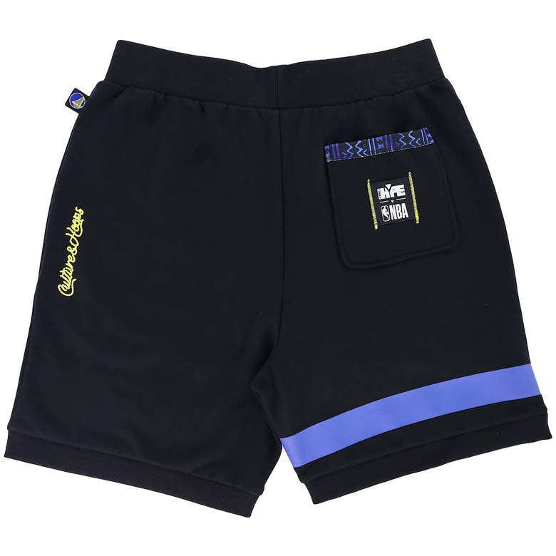 Shop Two Hype Unisex Nba X   Black Golden State Warriors Culture & Hoops Premium Classic Fleece Shorts