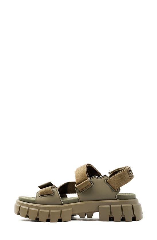 Palladium Revolt Mono Platform Sandal In Dusky Green