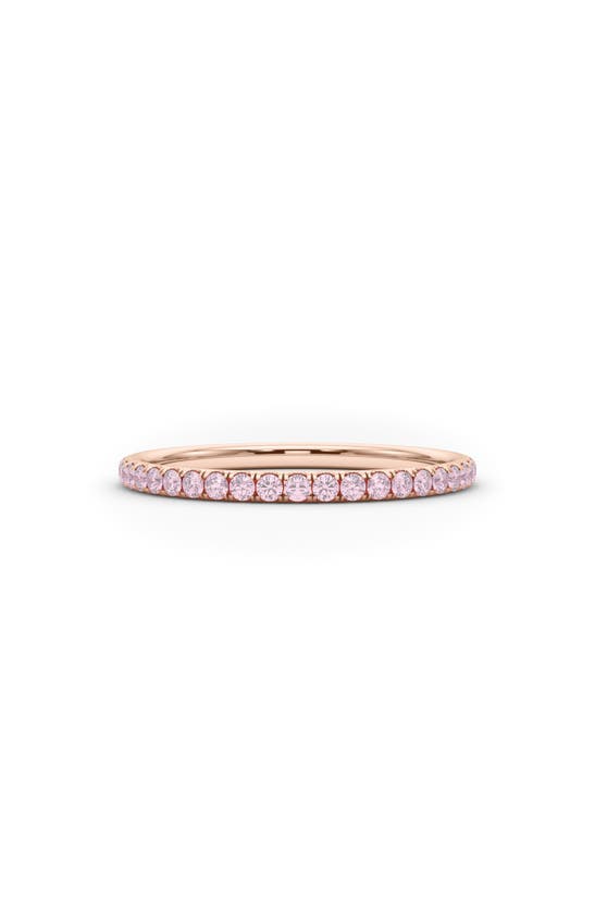 Shop Hautecarat Petite Fancy Pink Lab Created Diamond Eternity Ring In 18k Rose Gold