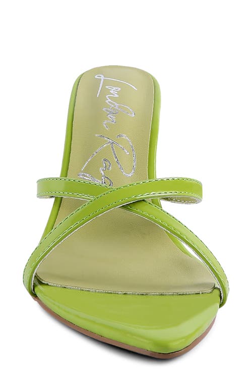 London Rag Spellbound High Heeled Pointed Toe Sandal In Avocado