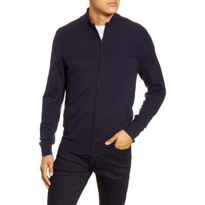 Nordstrom Shop Zip Sweater, Blue