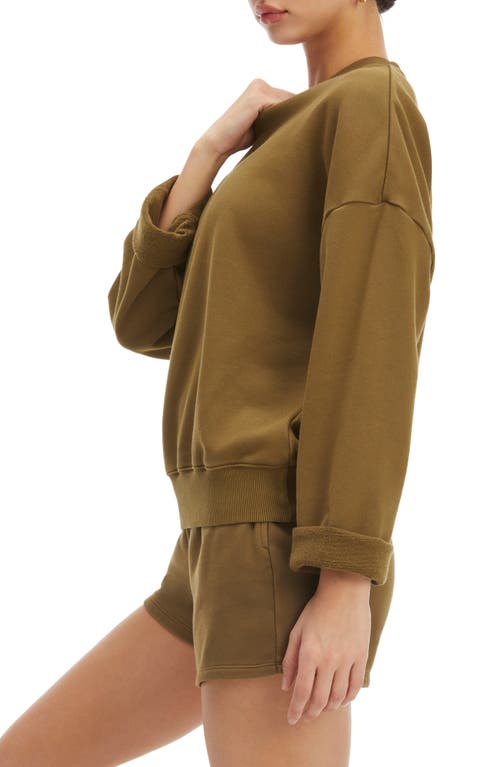 GOOD AMERICAN GOOD AMERICAN DROP SHOULDER SWEATSHIRT 
