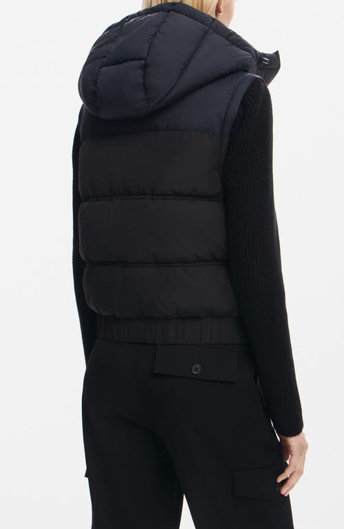 Desigual Padded Combined Vest In Blue