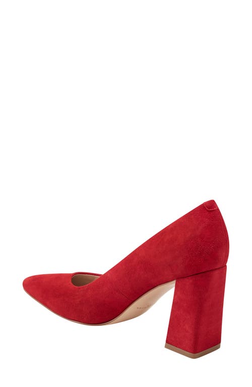 Shop Marc Fisher Ltd Yalina Pointed Toe Block Heel Pump In Medium Red