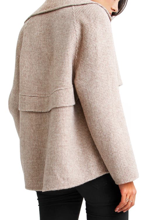 Belle & Bloom I'm Yours Wool Blend Peacoat - Beige In Beige