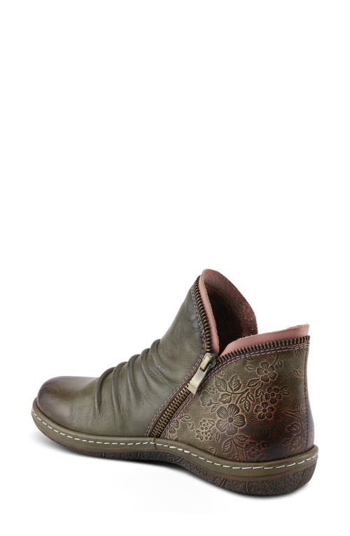 L'artiste By Spring Step Chesapeake Bootie In Olive Green