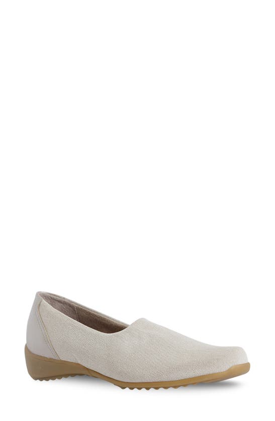 Munro 'traveler' Slip-on In Taupe Stretch Fabric