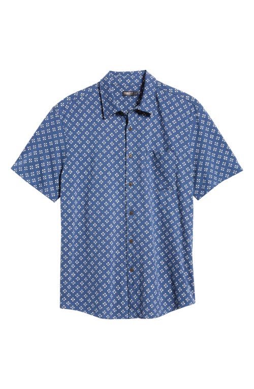 Faherty Print Short Sleeve Cotton Button-Up Shirt at Nordstrom,