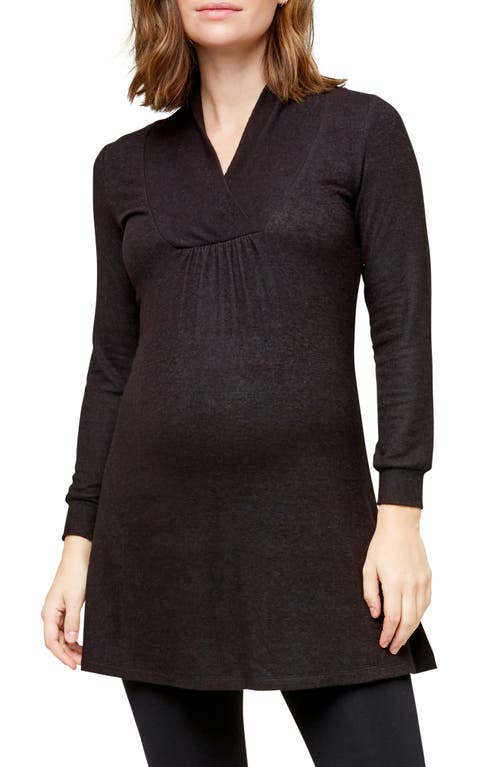 Nom Maternity Luna Maternity/Nursing Sweater Black Hacci at Nordstrom,