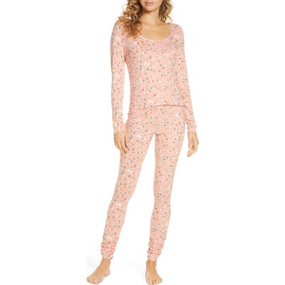 Bp. Hacci Fitted Pajamas, Pink