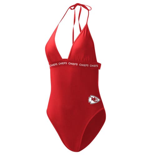 Women's G-III 4Her by Carl Banks Red Kansas City Chiefs Full Count One-Piece Swimsuit