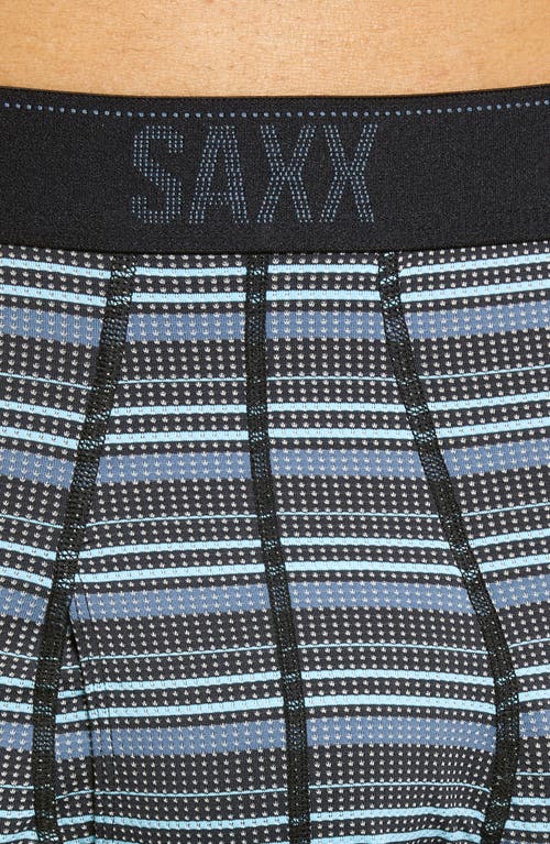 Saxx Quest Quick Dry 2-pack Mesh Boxer Briefs In Sunrise Stripe/black Ii