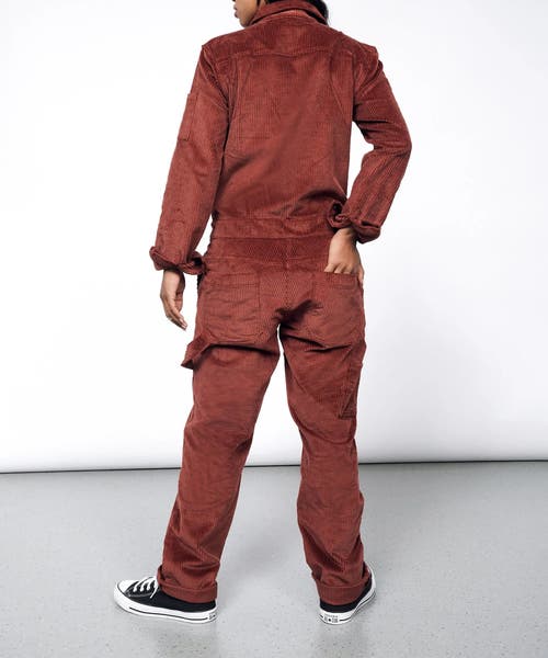 Shop Wildfang The Essential Long Sleeve Coverall In Cinnamon