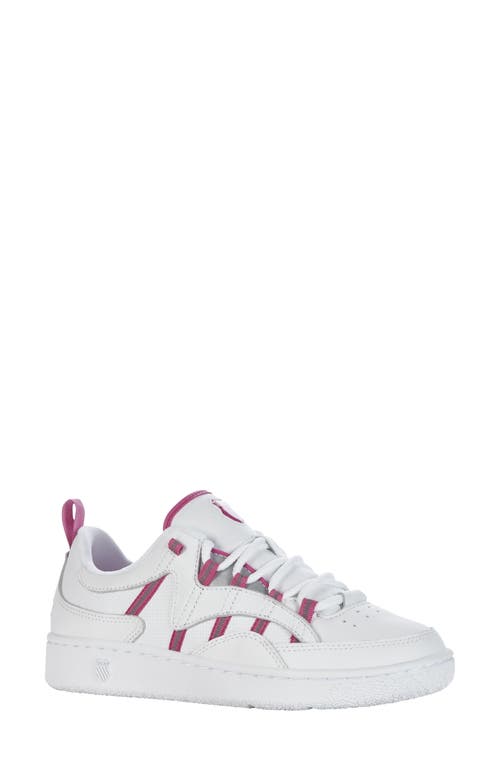 Slamm 99 CC Sneaker in White/raspberry