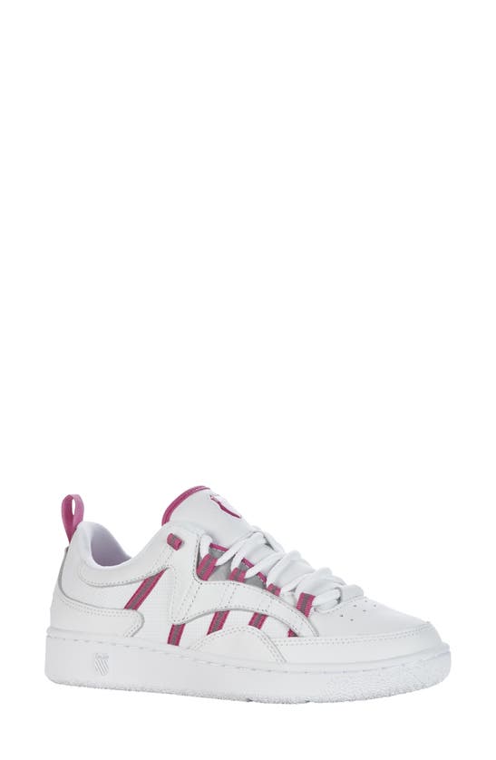 K-swiss Slamm 99 Cc Sneaker In White/raspberry