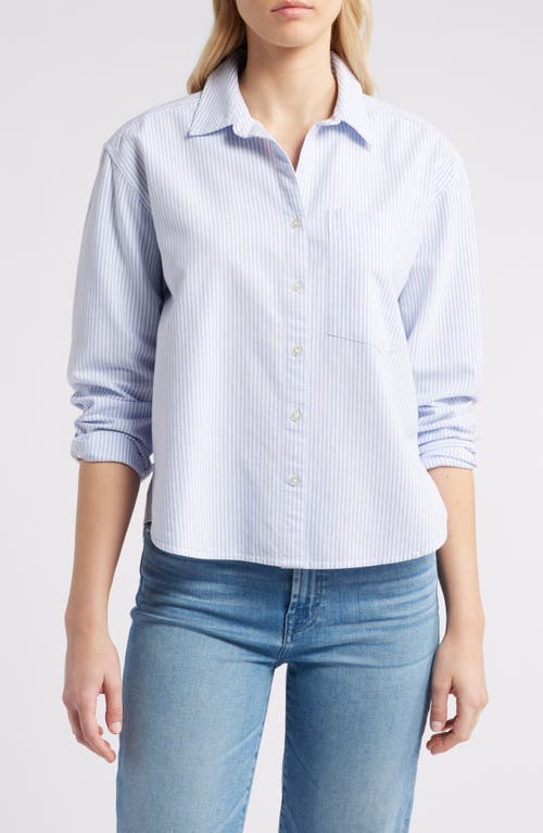 Shop Beachlunchlounge Long Sleeve Shirt In Blue Opal