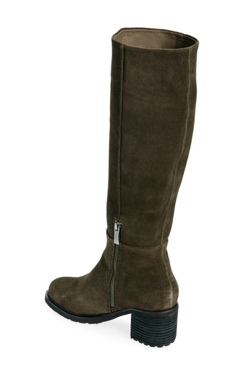 Chocolat Blu Ninna Knee High Boot In Olive Suede