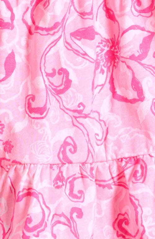 Shop Lilly Pulitzer ® Charlize Floral Tiered Cotton Dress & Bloomers In Conch Shell Pink Flamingle