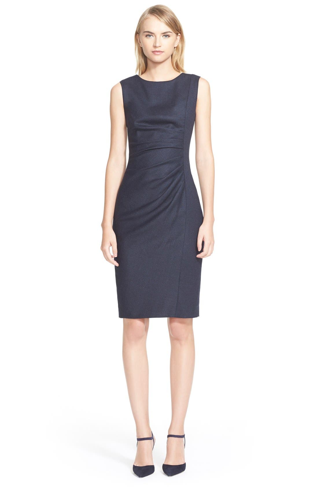 Max Mara 'Terry' Sleeveless Stretch Wool & Silk Dress Nordstrom