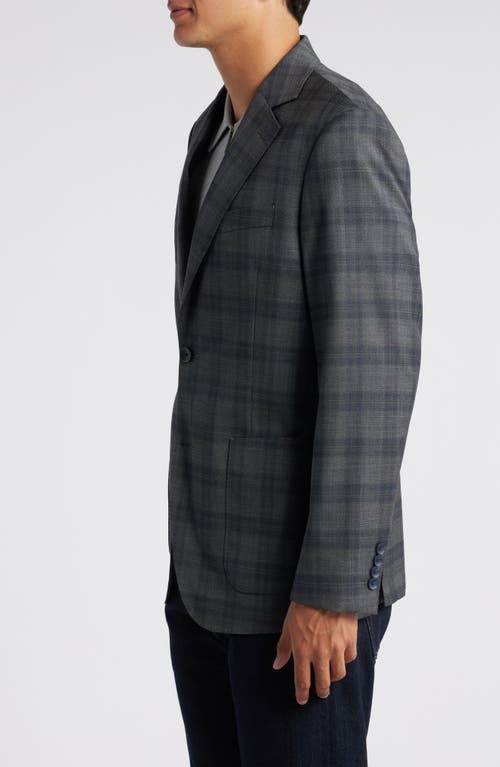 Shop Nordstrom Plaid Wool Sport Coat In Grey Ripoli Plaid