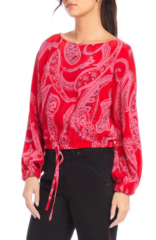 Fifteen Twenty Claudine Drawstring Top In Paisley