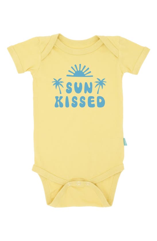 Shop Feather 4 Arrow Sun Kissed Cotton Graphic Bodysuit In Sunshine