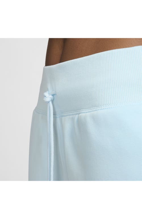 Shop Nike Sportswear Phoenix High Waist Wide Leg Sweatpants In Glacier Blue/sail