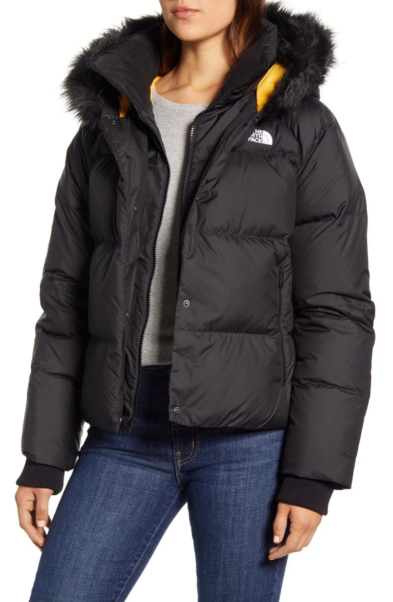 The North Face Dealio 550 Fill Power Crop Hooded Down Jacket | Nordstrom