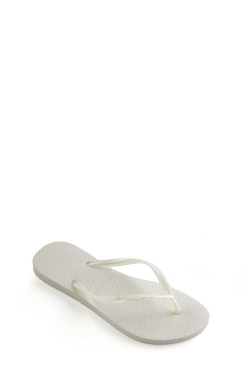 Havaianas Women's Slim Swarovski Crystal Ii Flip Flop Sandals Women's Shoes In White/white
