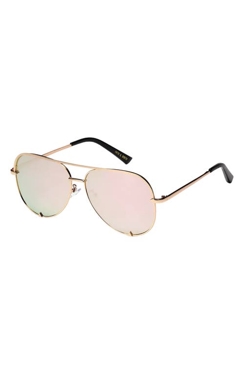 Shop Fifth & Ninth Walker 61mm Polarized Aviator Sunglasses In Gold/opal