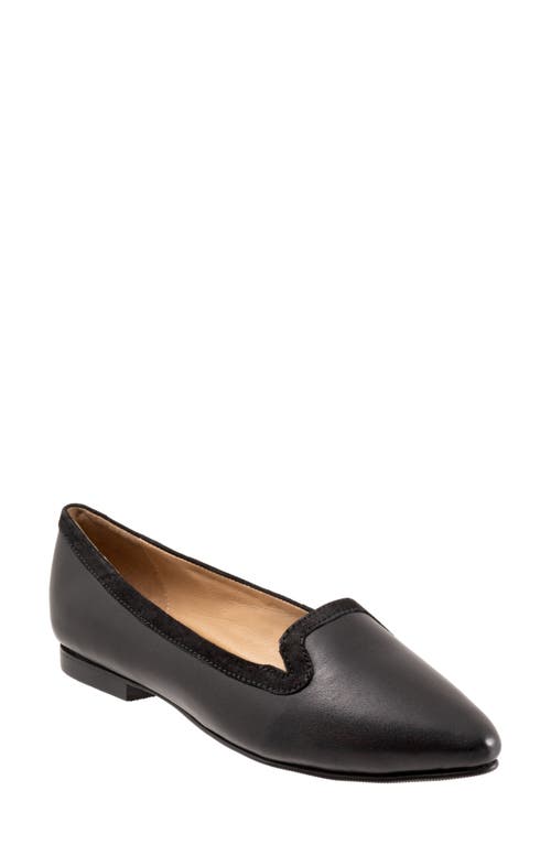 Trotters Hannah Pointed Toe Flat Black at Nordstrom,