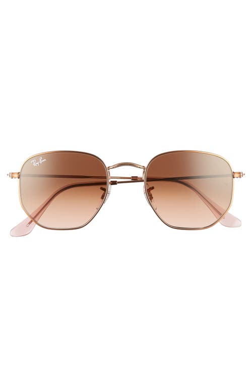 Shop Ray Ban Ray-ban 51mm Geometric Sunglasses In Copper/copper Gradient