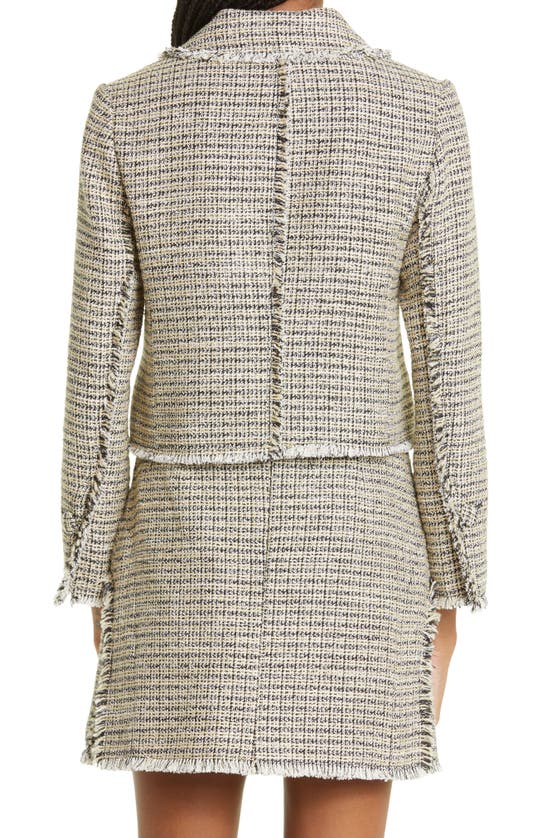Proenza Schouler White Label Cropped Frayed Cotton-blend Tweed 