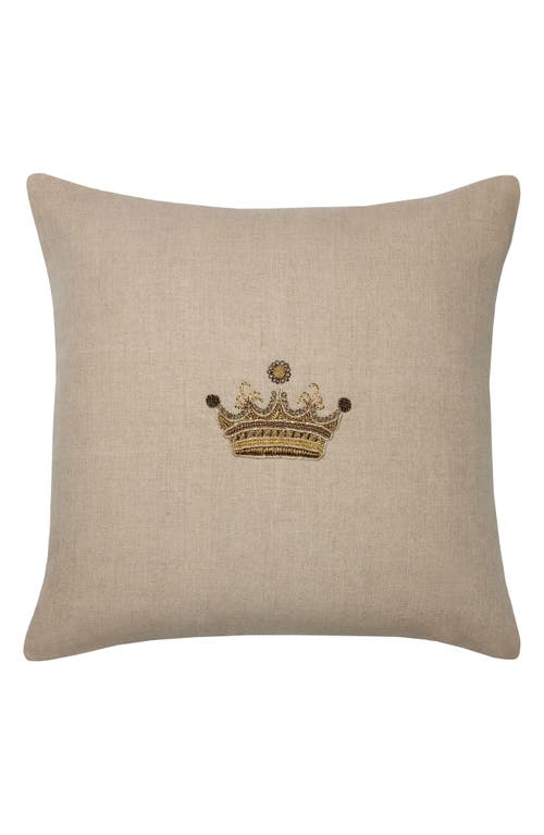 SFERRA Regale Linen Accent Pillow in Beige Gold at Nordstrom