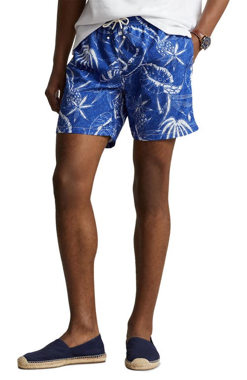 Shop Polo Ralph Lauren Traveler Swim Trunks<br /> In Ocean Breeze Floral