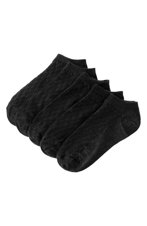 Stems 5-Pack Ankle Socks in Black at Nordstrom