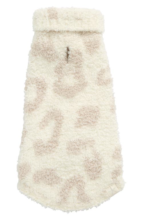 barefoot dreams CozyChic Leopard Dog Sweater in Cream/Stone at Nordstrom, Size Large