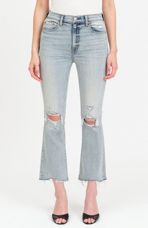 Shy Girl High Waist Crop Flare Jeans in Austin Distressed
