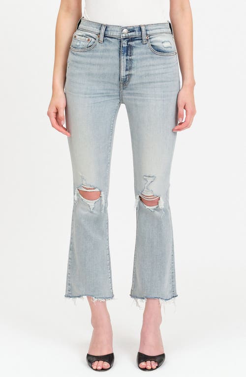 Shop Daze Shy Girl High Waist Crop Flare Jeans In Austin Distressed