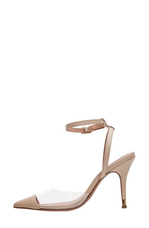 Linea Paolo Yuki Pointed Toe Pump In Clear/nude