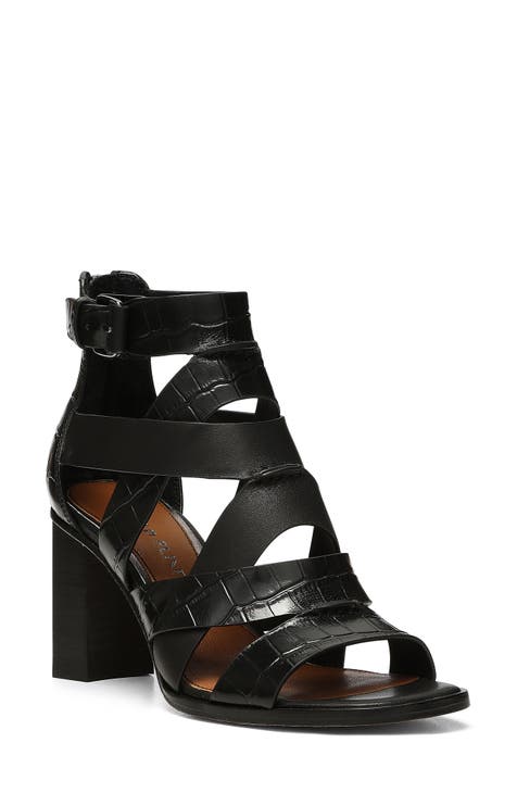 Donald Pliner Women's Izze Heeled Sandal - 3" Block Heel, Multi-Strap Design With Buckle & Zipper