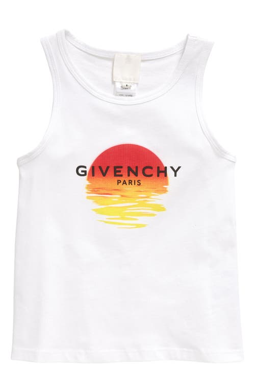 GIVENCHY KIDS Kids' Sunset Logo Graphic Tank in 10P-White