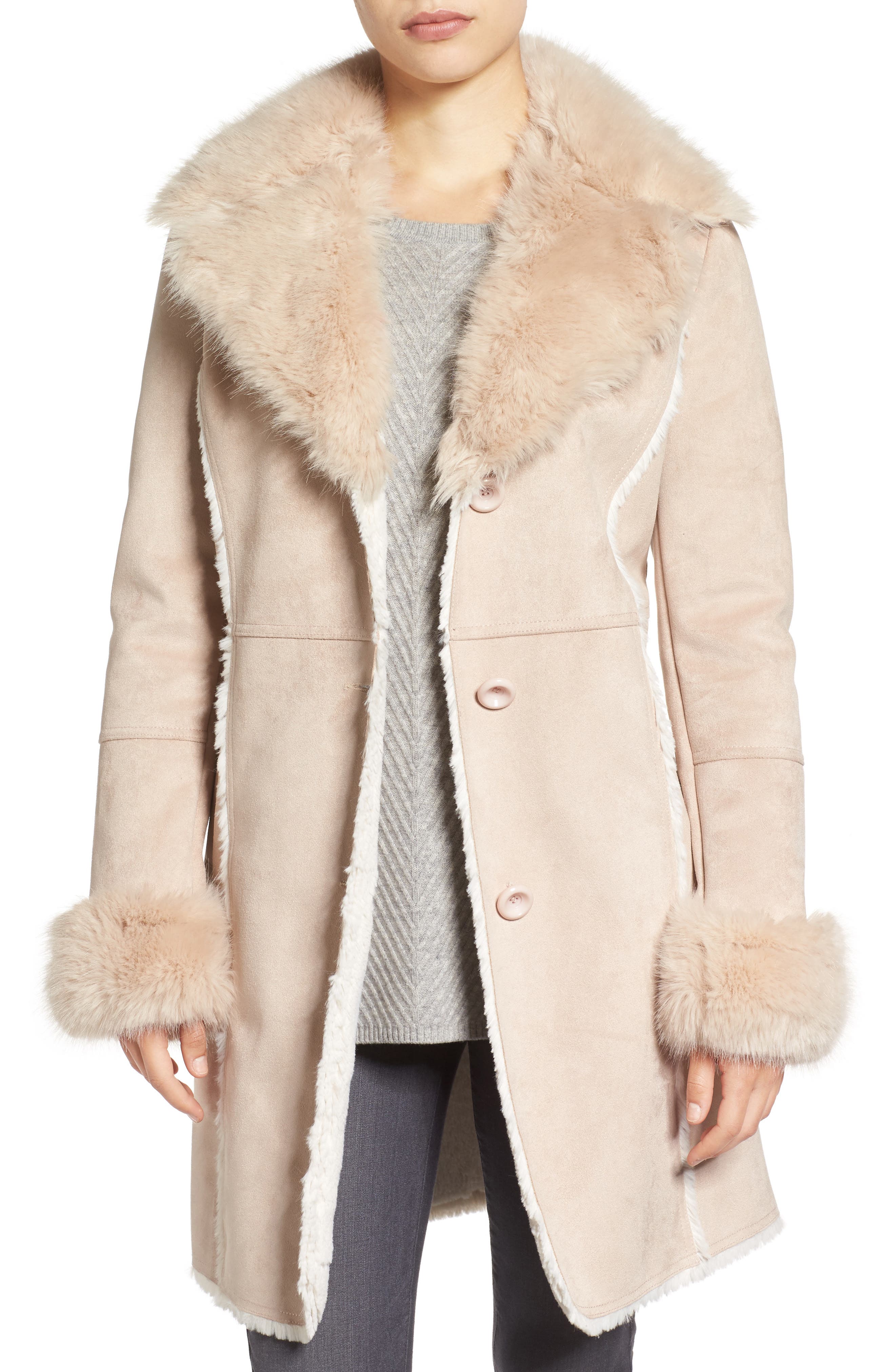 tahari faux fur wrap