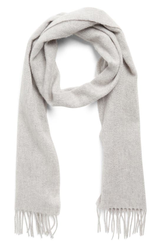 Nordstrom Rack Solid Cashmere Scarf In Grey Micro Heather