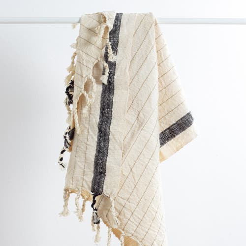 Shop Eastern Woven Drama Hand Towel In Stripe