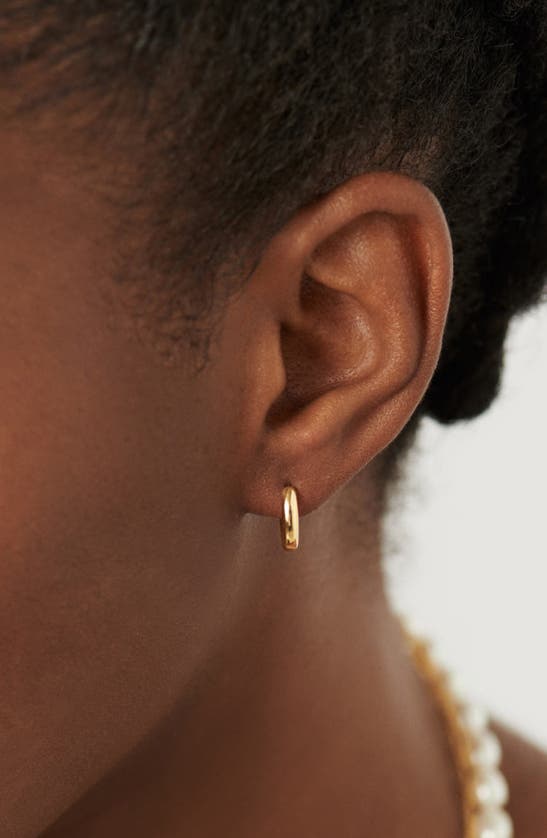 Shop Missoma Tube Huggie Hoop Earrings In Gold