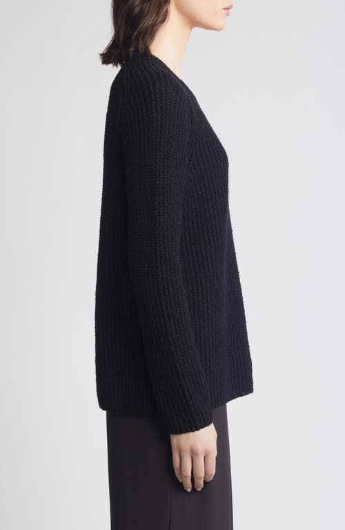 Shop Eileen Fisher Organic Cotton Sweater In Black