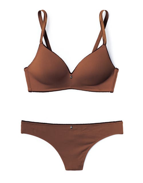 Shop Adore Me Johanna Contour Demi Bra In Dark Brown