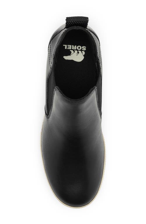 Sorel Out 'n' About Wedge Chelsea Boot In Black/bleached Ceramic